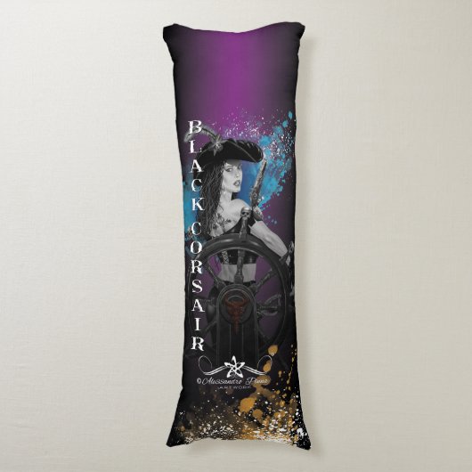 Lady Black Corsair Lichaamskussen (Voorkant Verticaal)