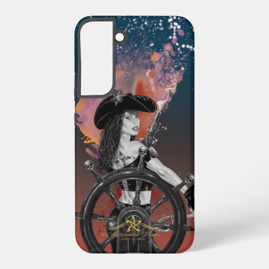 Lady Black Corsair Samsung Galaxy Hoesje (Achterkant)