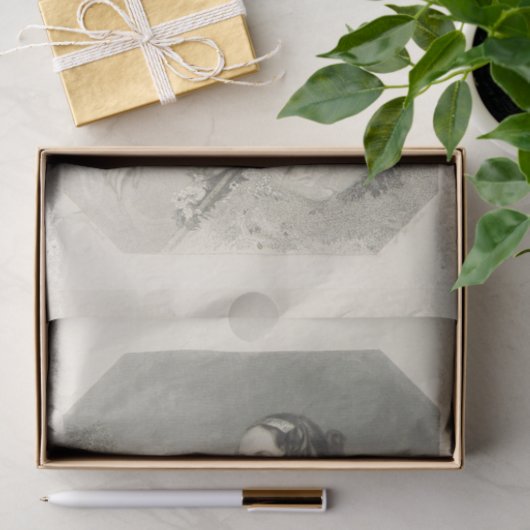 -Lady Black- en wittewhitepaper Tissuepapier (Geschenk)