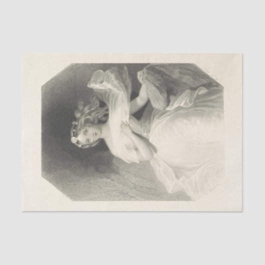 -Lady Black- en wittewhitepaper Tissuepapier (Voorkant)