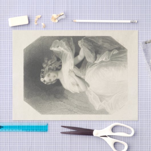 -Lady Black- en wittewhitepaper Tissuepapier (Craft)