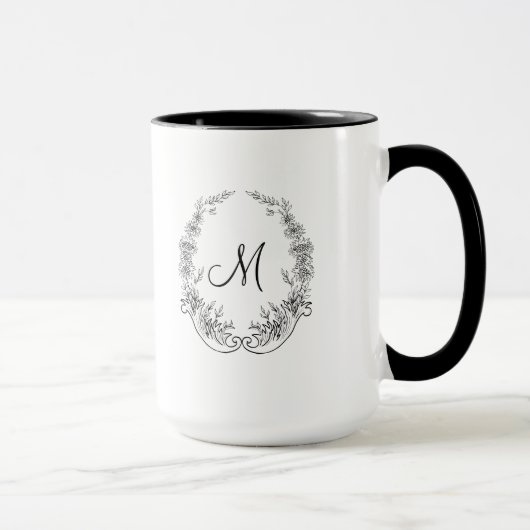 Lady Black Monogram Ringer 15oz Mok (Rechts)