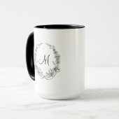 Lady Black Monogram Ringer 15oz Mok (Voorkant links)