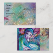 LADY BLAUW MASKER Elegant, Schoonheidssalon, Make- Visitekaartje (Voorkant / Achterkant)