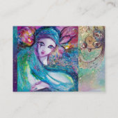 LADY BLAUW MASKER Elegant, Schoonheidssalon, Make- Visitekaartje (Achterkant)