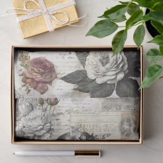 Lady Bloemen Decoupage Tissuepapier (Geschenk)
