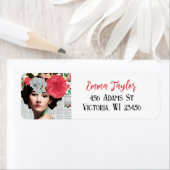 Lady Bloemen Papier Collage Krant Etiket (Insitu)