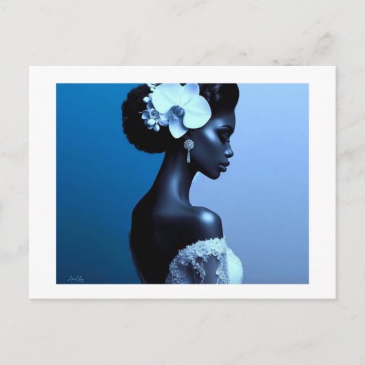 Lady Blue Ansichtkaart Briefkaart (Voorkant)