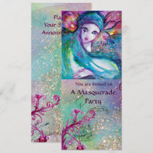 LADY BLUE MASK Elegant Masquerade Feest Programma