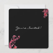 LADY BLUE MASK Elegant Masquerade Party, Blauwgroe Kaart (Achterkant)