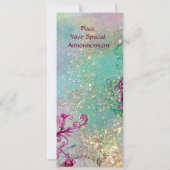 LADY BLUE MASK Elegant Masquerade Party Programme Kaart (Achterkant)