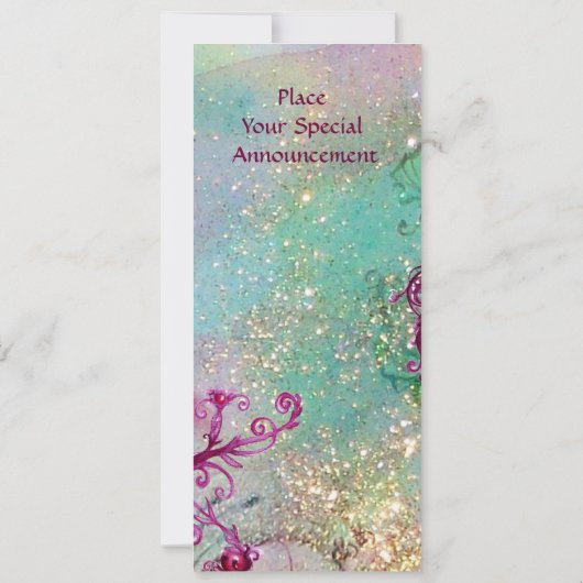 LADY BLUE MASK Elegant Masquerade Party Programme Kaart (Achterkant)