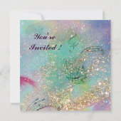 LADY BLUE MASK Elegant Venetian Masquerade Party Kaart (Achterkant)