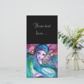 LADY BLUE MASK Masquerade Party Blauwgroen zwart (Staand voorkant)