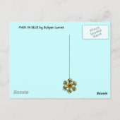 LADY BLUE MASK Venetian Masquerade Party Briefkaart (Achterkant)