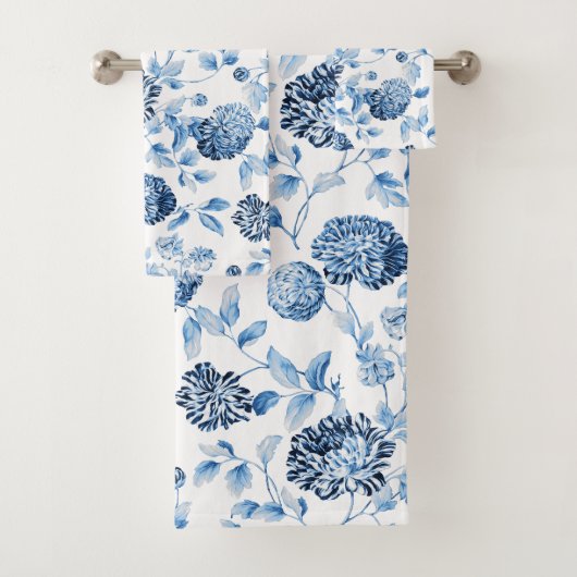 Lady Blue Modern  botanische tuinbouw Bad Handdoek (Insitu)