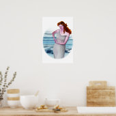 Lady Blue Poster (Keuken)