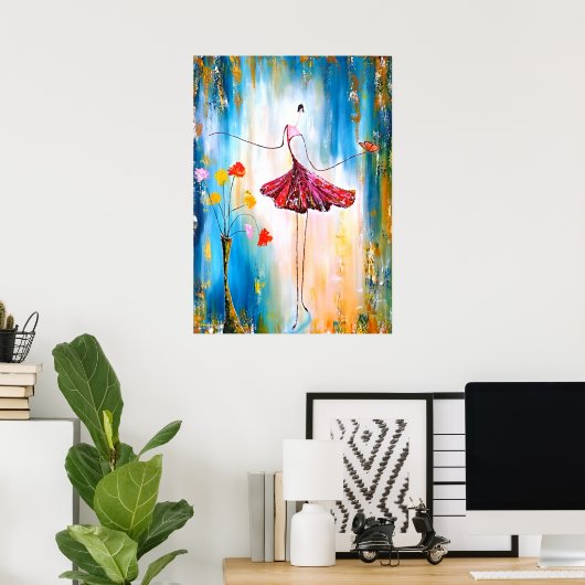 Lady blue poster (Thuiskantoor)