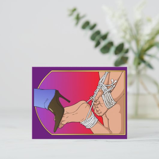 Lady Boot-Briefkaart Briefkaart (Staand voorkant)