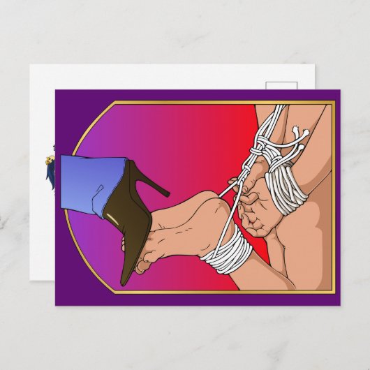 Lady Boot-Briefkaart Briefkaart (Voorkant / Achterkant)