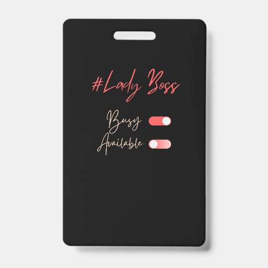Lady Boss Badge (Voorzijde)
