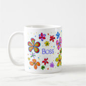 Lady Boss, Big Flowers Coffee Mok (Links)