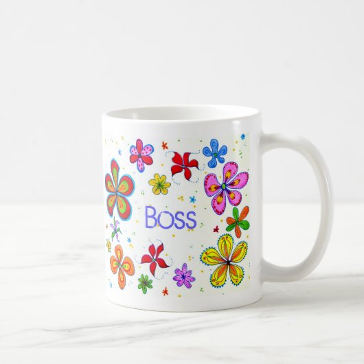 Lady Boss, Big Flowers Coffee Mok (Rechts)
