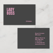 Lady Boss Bold-visitekaartje - Visitekaartje (Voorkant / Achterkant)