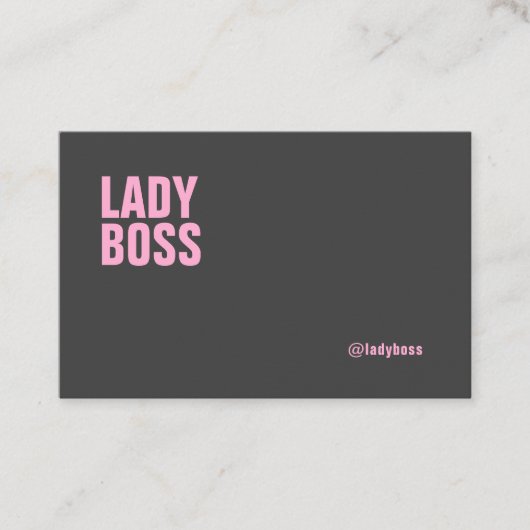 Lady Boss Bold-visitekaartje - Visitekaartje (Voorkant)