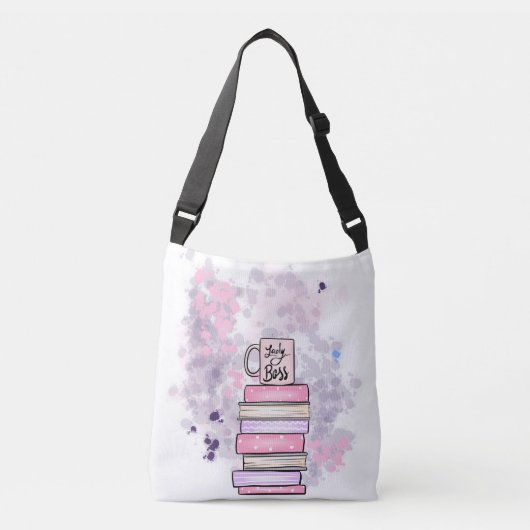 Lady Boss Books en Mok Canvas tas (Voorkant)