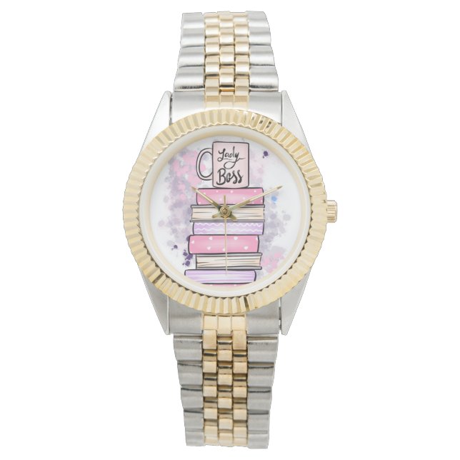 Lady Boss Books en Mok Horloge (Voorkant)