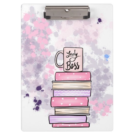 Lady Boss Books en Mok Planner Klembord (Voorkant)