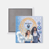 Lady Boss boze oog, geluk charme Magneet (Voorkant / Achterkant)