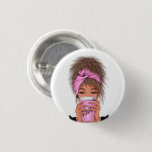 Lady Boss Life, Boss Babe Woman Bracelet Ronde Button 3,2 Cm (Voorkant /achterkant)