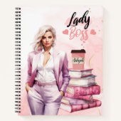 Lady Boss Roze zakenvrouw Notitieboek (Voorkant)