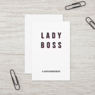 Lady Boss - sjabloon sociale mediakaart Visitekaartje