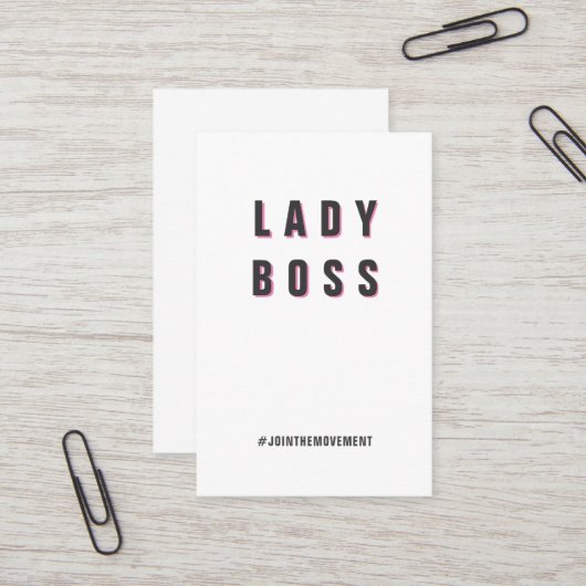Lady Boss - sjabloon sociale mediakaart Visitekaartje (Voorkant / Achterkant in situ)