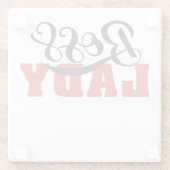 Lady Boss – Strong Confident Woman Design Glazen Onderzetter (Achterkant)