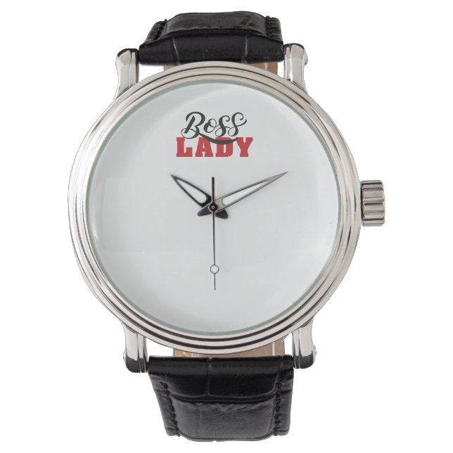Lady Boss – Strong Confident Woman Design Horloge (Voorkant)