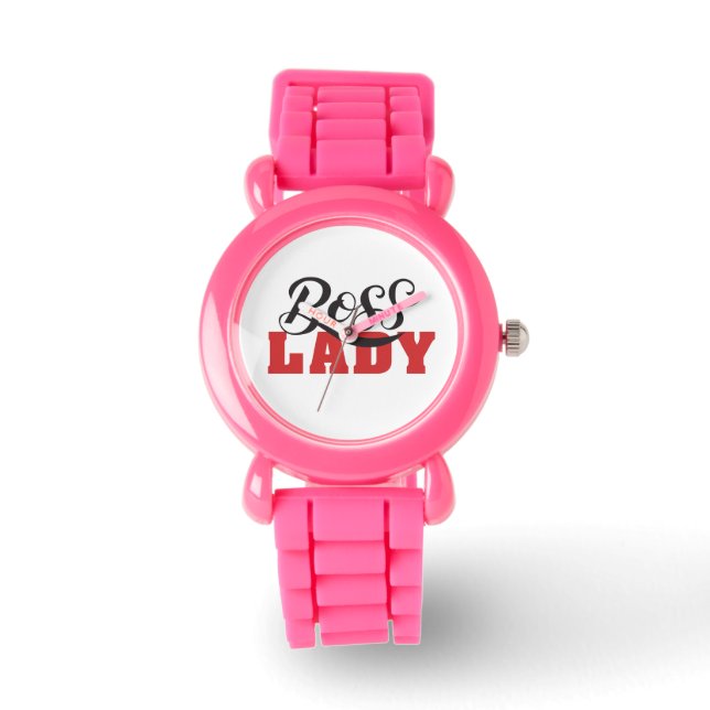 Lady Boss – Strong Confident Woman Design Horloge (Voorkant)