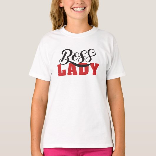 Lady Boss – Strong Confident Woman Design T-shirt (Voorkant)