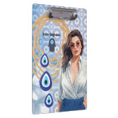 Lady Boss Turks boze oog, succes business Klembord (Rechts)