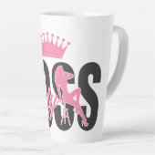 Lady Boss Typografie kunst Latte Mok (Rechterhoek)