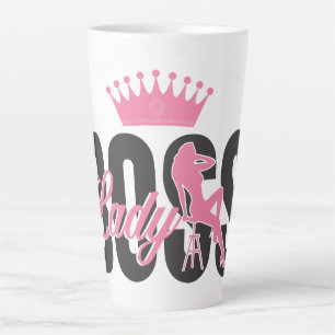Lady Boss Typografie kunst Latte Mok