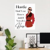 Lady Boss Wall Art, Boss Lady Quotes, Motivatie Poster (Thuiskantoor)