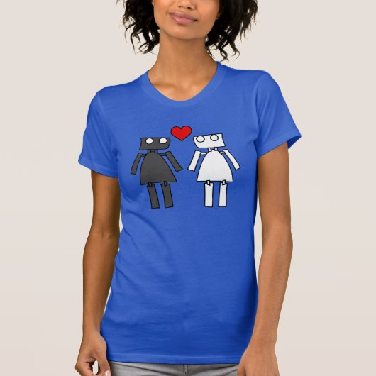 Lady Bots in Love T-shirt (Voorkant)