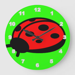 Lady Bug Acrylwand-klok Grote Klok
