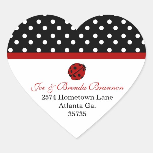 Lady Bug Address Stickers (Voorkant)