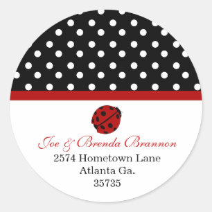 Lady Bug Adres Stickers