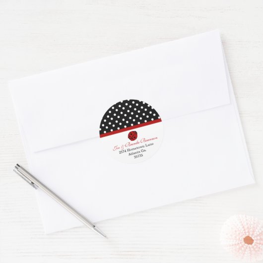Lady Bug Adres Stickers (Envelop)